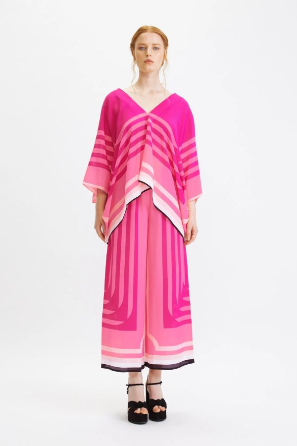 Pink Soft Silk Crepe Co-ord Set