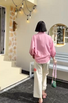 Pink Aura – Chic Embroidered Shirt