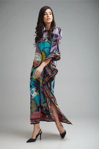 Vibrant Print Kaftan Dress