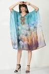 Digital Print Kaftan Dress