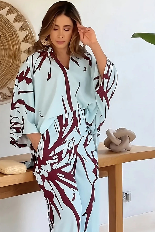 Abstract Printed Co-Ord Set - Navvi.in