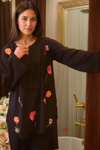 Black and Blooms Co-ord Set
