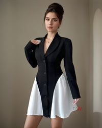 Monochrome Mirage Dress