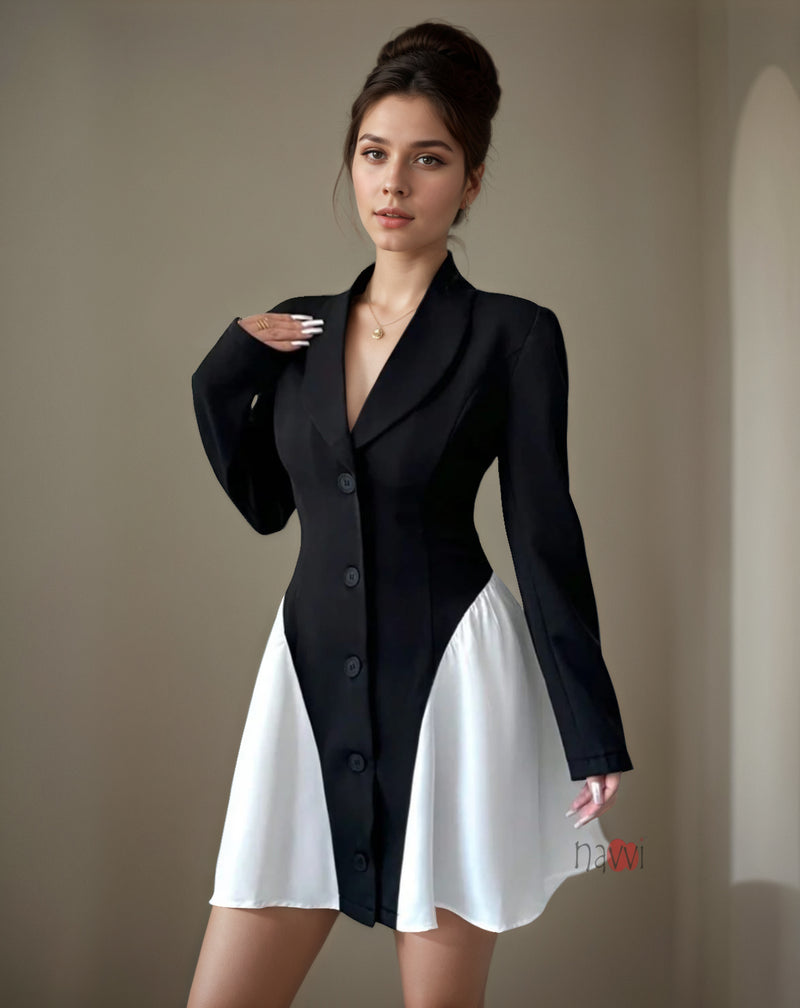 Monochrome Mirage Dress