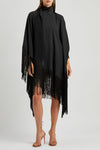 Black Short Fringe Kaftan Dress