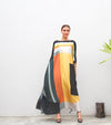 Geometric Print Wide Kaftan Dress
