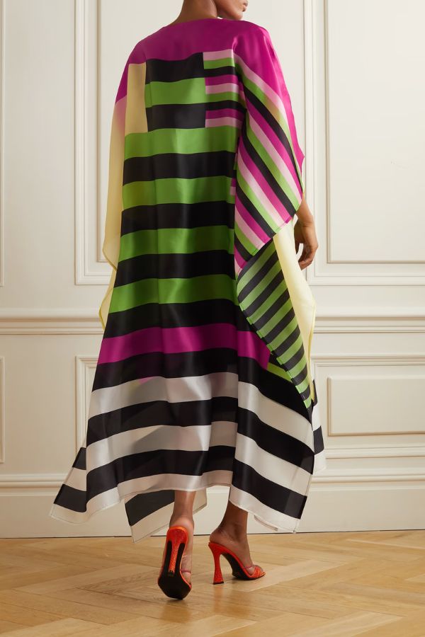 Multicolor Stripe Long & Wide Kaftan