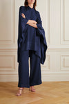 Navy Blue High Neck Co-ord Set