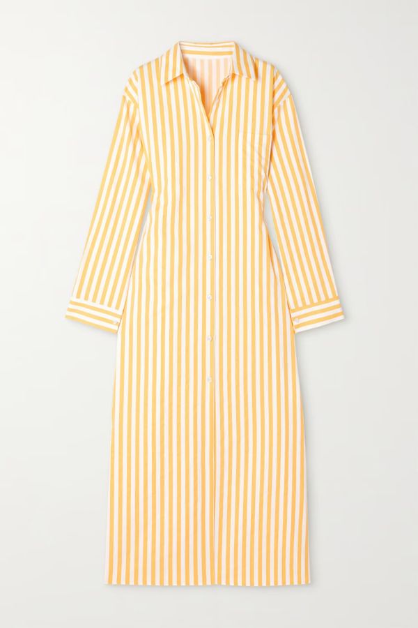 Vertical Stripes Shirt Dress- Oversize