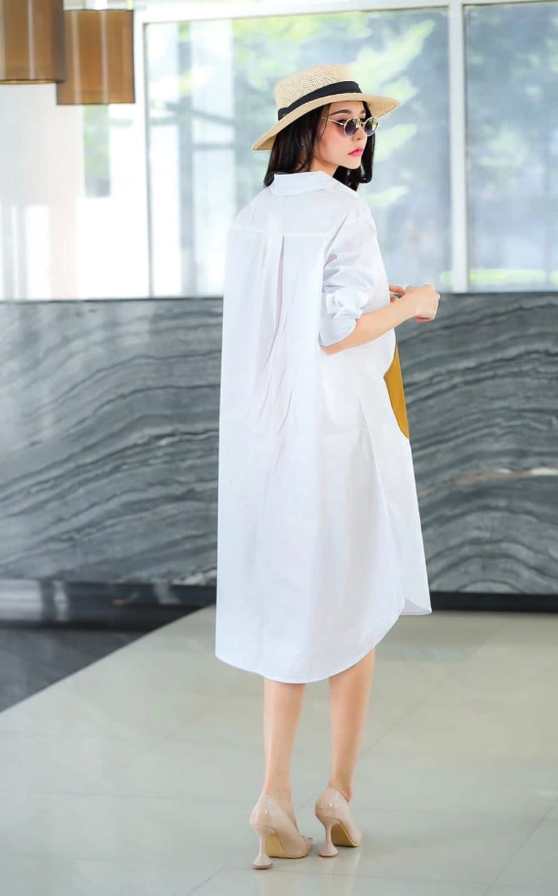 Resort Wear Wide-Fit Appliqued Shirt Dress