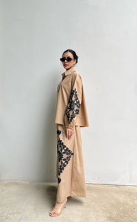 Monochrome Floral Statement Co-Ord Set for Women