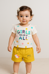 Printed Top with Hot Pant