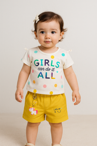 Printed Top with Hot Pant