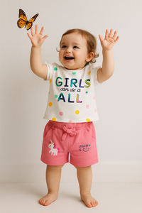 Printed Top with Hot Pant