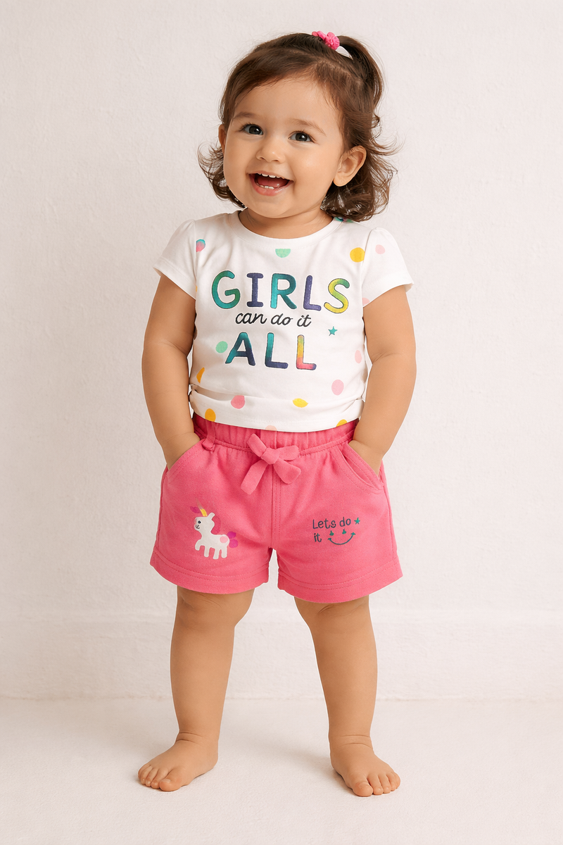 Printed Top with Hot Pant - Navvi.in