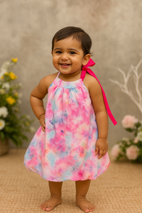 Chiffon Printed Colorful Summer Dress