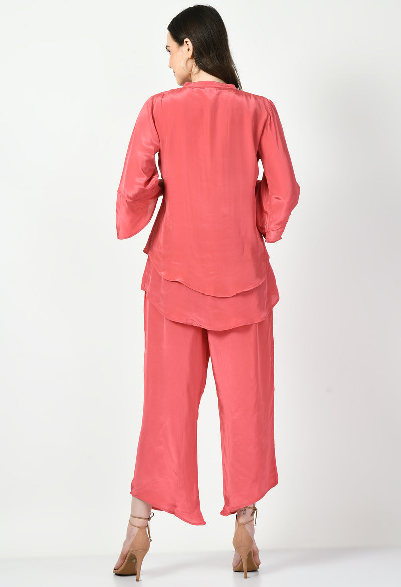 Pink Hand Work Co-ord Set