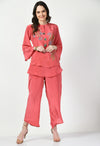 Pink Hand Work Co-ord Set
