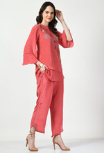 Pink Hand Work Co-ord Set