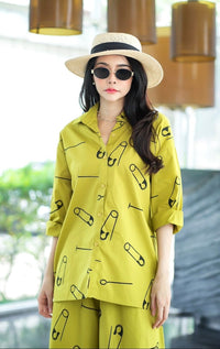 Contemporary Safety Pin Coord Outfit - Navvi.in