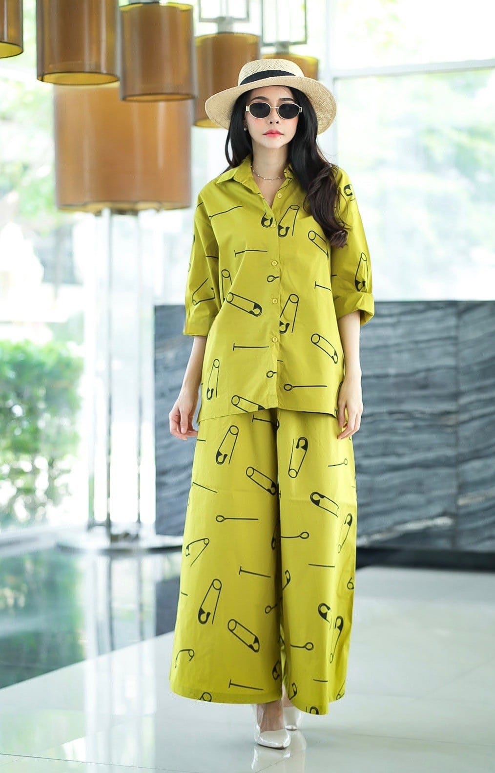Contemporary Safety Pin Coord Outfit - Navvi.in