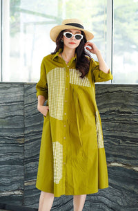 Modern Geometry Shirt Dress