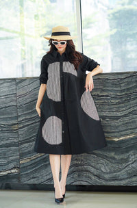 Modern Geometry Shirt Dress