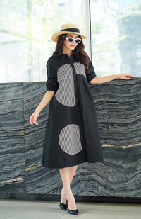 Modern Geometry Shirt Dress
