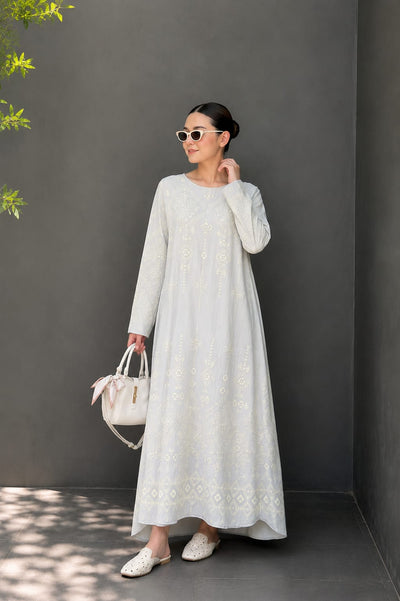 Celestial Motif A-Line Maxi Dress