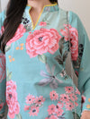 Mint Green Floral Printed Co-ord Set for Women