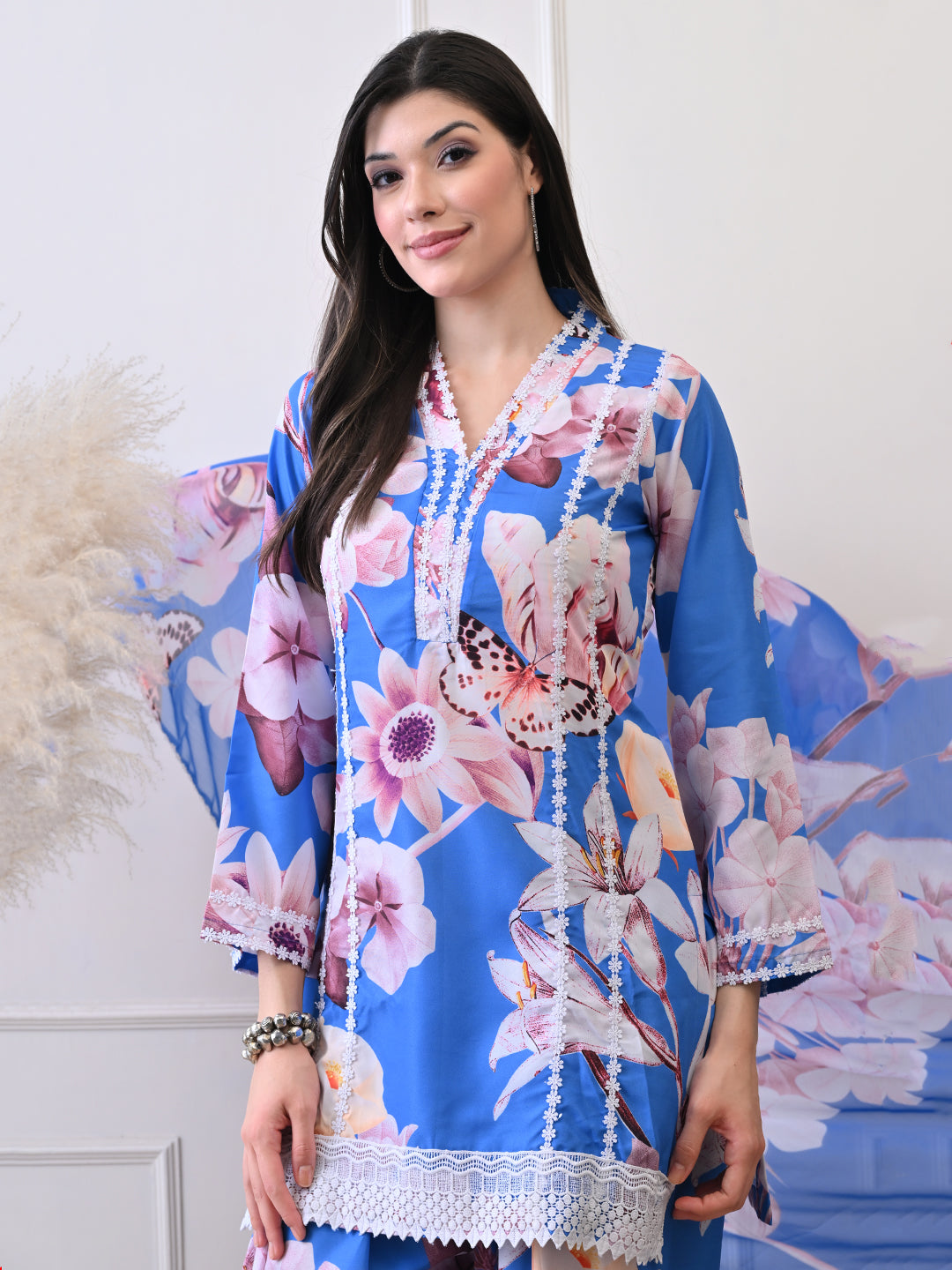 Blue Blossom Luxe Co-ord Set
