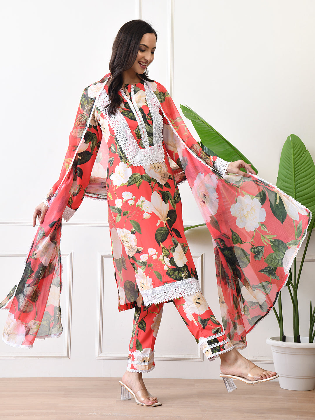 Coral Bloom Co-ord Set