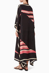 Black Silk Crepe Kaftan Dress