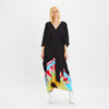 Black and Bold Georgette Kaftan Dress