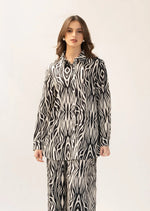 Elif Black & White Zebra Suit