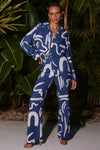 Blue Scribble Co-ord Set