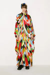 Trippy Eyes Satin Silk Kaftan