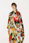 Trippy Eyes Satin Silk Kaftan