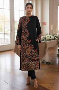 Black Opulence Floral Kurta Set