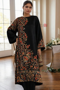 Black Opulence Floral Kurta Set