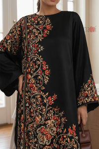 Black Opulence Floral Kurta Set