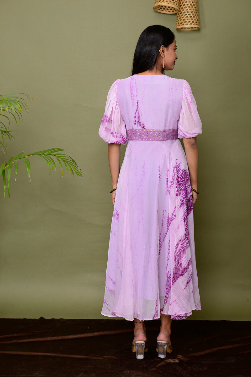 Lavender Tie & Dye Shibori Dress