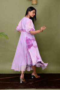 Lavender Tye & Dye Shibori Dress