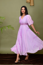 Lavender Tye & Dye Shibori Dress