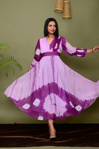 Violet Shibori Dress