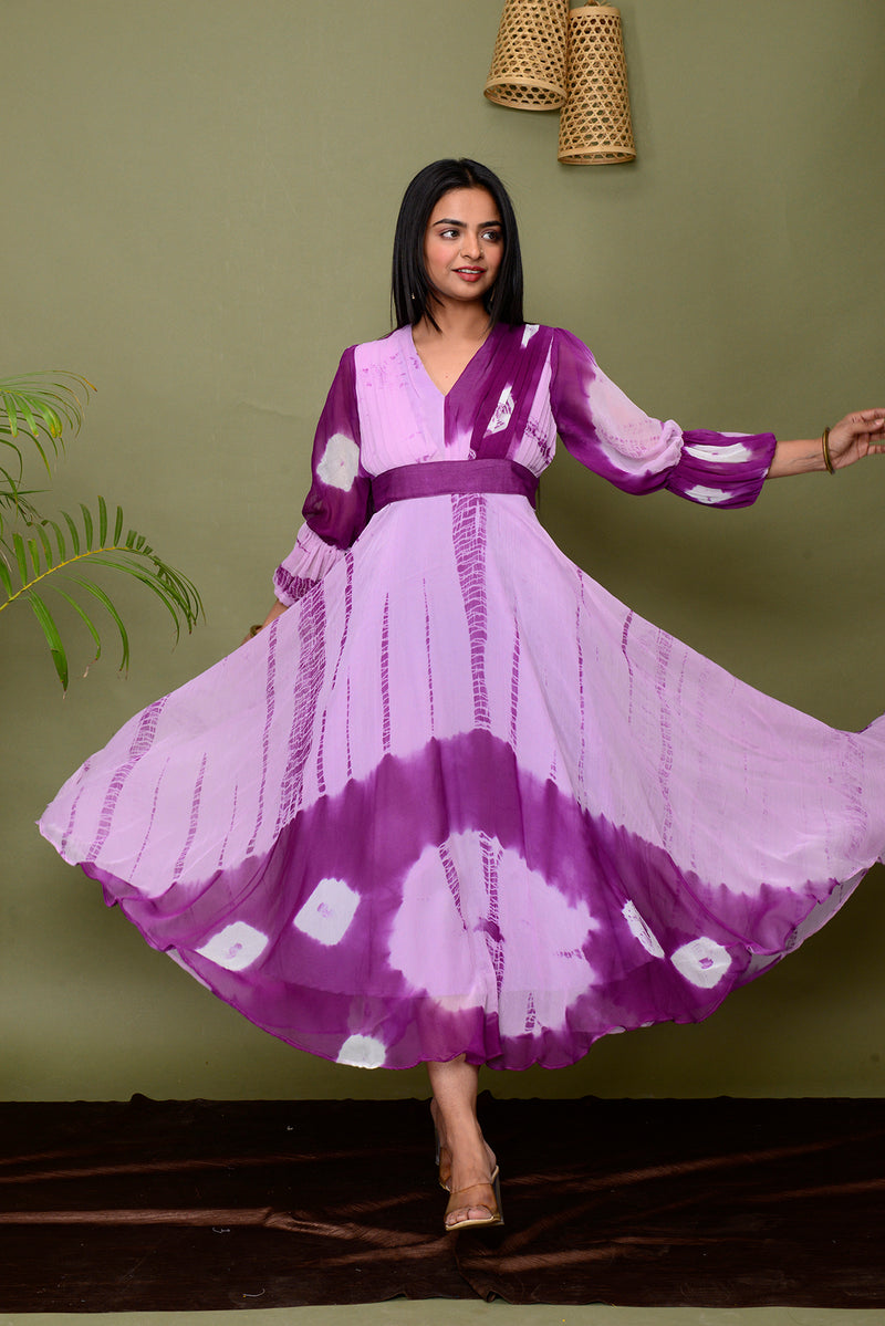 Violet Shibori Dress