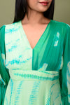 Sap Green Shibori Tye & Dye Dress
