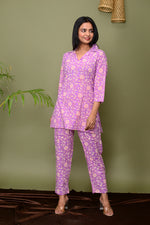 Collared Loungewear Set with Pockets