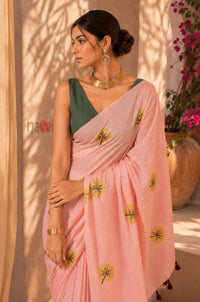 Peach Petal Printed Saree