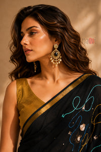 Noir Swirl Party Wear Saree